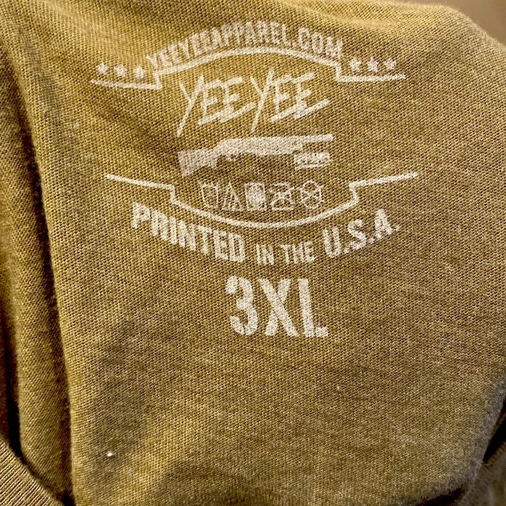 Unisex Yee Yee  Olive Don't Tread On Me Tee Short Sleeve Crew Neck 3XL - Picture 5 of 5